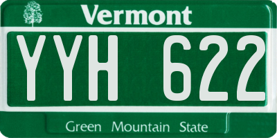 VT license plate YYH622