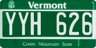 VT license plate YYH626