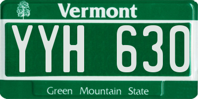 VT license plate YYH630