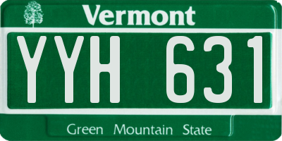 VT license plate YYH631