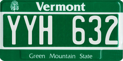 VT license plate YYH632