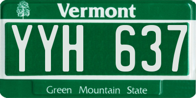 VT license plate YYH637