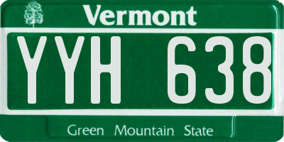 VT license plate YYH638