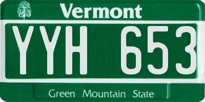 VT license plate YYH653
