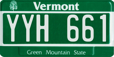 VT license plate YYH661