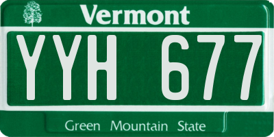VT license plate YYH677