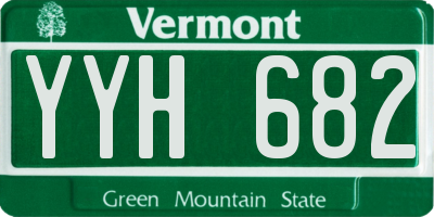 VT license plate YYH682