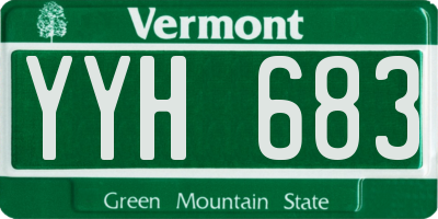 VT license plate YYH683