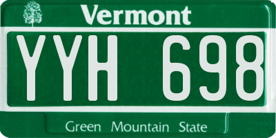 VT license plate YYH698