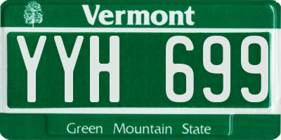 VT license plate YYH699