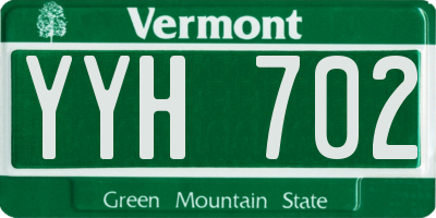 VT license plate YYH702