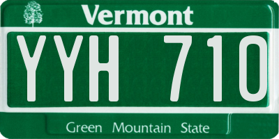 VT license plate YYH710