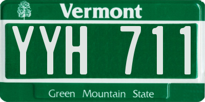VT license plate YYH711
