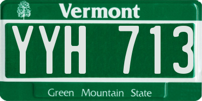 VT license plate YYH713
