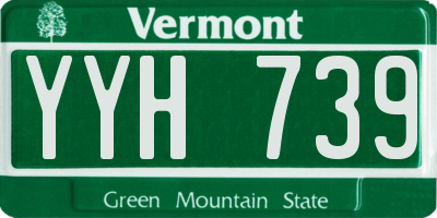 VT license plate YYH739