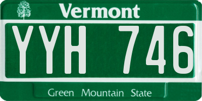 VT license plate YYH746
