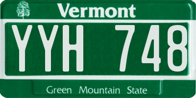 VT license plate YYH748