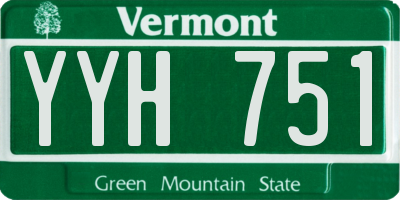 VT license plate YYH751
