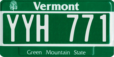 VT license plate YYH771