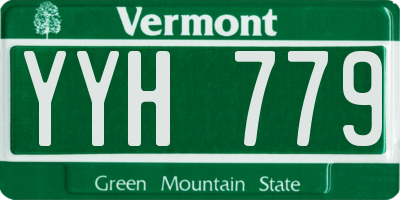 VT license plate YYH779
