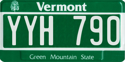 VT license plate YYH790