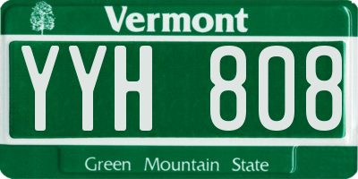 VT license plate YYH808