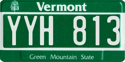 VT license plate YYH813