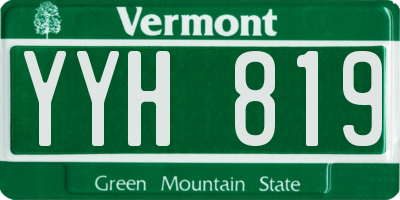 VT license plate YYH819