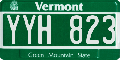 VT license plate YYH823