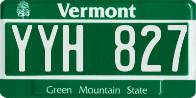 VT license plate YYH827