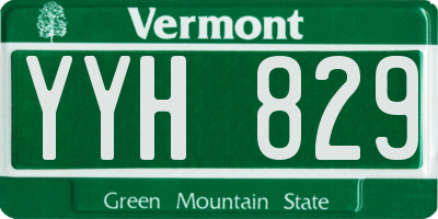 VT license plate YYH829