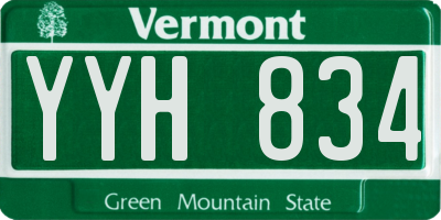 VT license plate YYH834