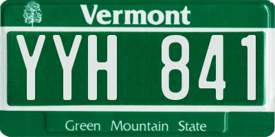 VT license plate YYH841