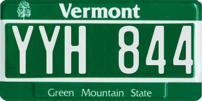 VT license plate YYH844