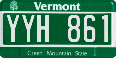 VT license plate YYH861