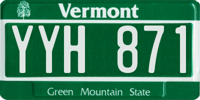 VT license plate YYH871