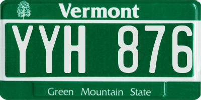 VT license plate YYH876