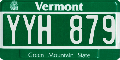 VT license plate YYH879