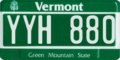VT license plate YYH880