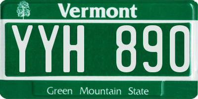VT license plate YYH890