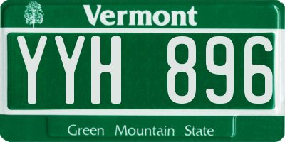 VT license plate YYH896