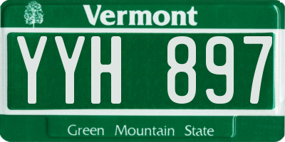 VT license plate YYH897