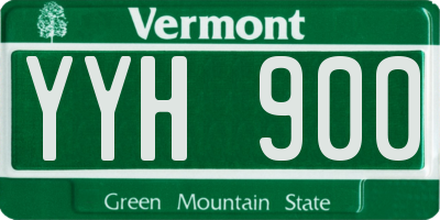 VT license plate YYH900