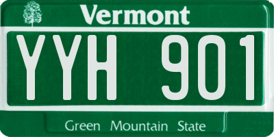 VT license plate YYH901