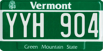 VT license plate YYH904