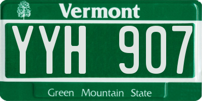 VT license plate YYH907