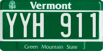 VT license plate YYH911