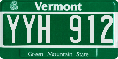 VT license plate YYH912