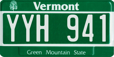 VT license plate YYH941