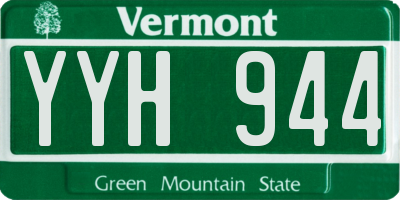VT license plate YYH944